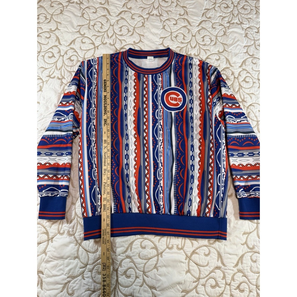 Chicago Cubs Adult XL Vintage Style Coogi Aztec All Over Print Sweatshirt MLB - Picture 2 of 8